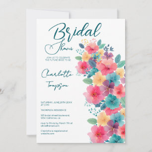 Convites Blossomas Coloridos Bridal Bash