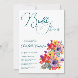 Convites Blossomas Coloridos Bridal Bash