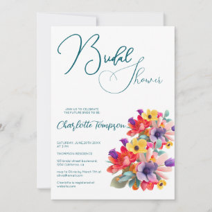 Convites Blossomas Coloridos Bridal Bash