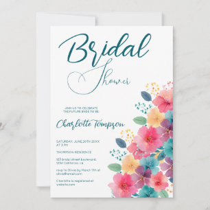 Convites Blossomas Coloridos Bridal Bash