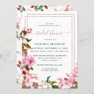 Convites Blossomas de Cereja Japoneses Chá de panela