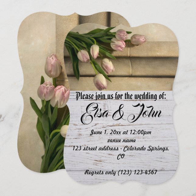 Convites Blossomas do Casamento Destino Romântico (Frente/Verso)