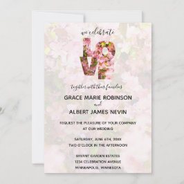 Convites Blossoms de Maçaranho Rosa AMAM Casamento