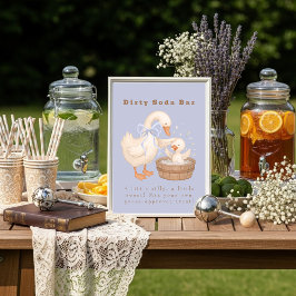 Convites Blue A Silly Goose Dirty Soda Bar Sign