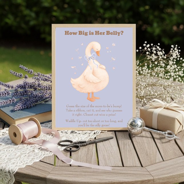 Convites Blue A Silly Goose How Big Is Her Belly  (Blue A Silly Goose How Big Is Her Belly)