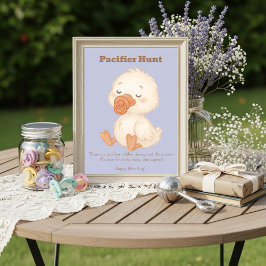 Convites Blue A Silly Goose Pacifier Hunt Baby Shower  