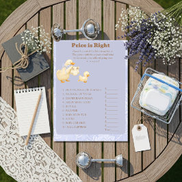 Convites Blue A Silly Goose Price is Right Game card