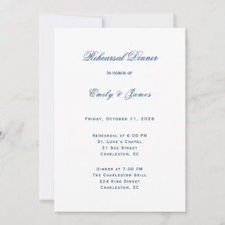Convites Blue and White Wedding