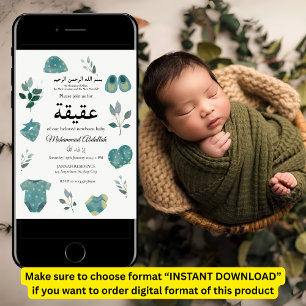 Convites Blue Baby Boy Clothing Aqiqah Aqeqa Muslim