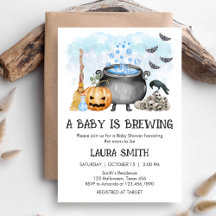 Blue Baby is Brewing Halloween Baby Shower