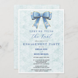 Convites Blue Bow Engagement Invitation – Japanese Style