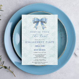 Convites Blue Bow Engagement Invitation – Japanese Style