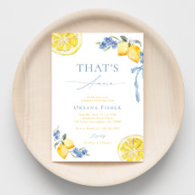 Blue Bow Lemons That's Amore Italian Bridal Shower