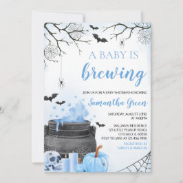 Convites Blue Boy A Baby está criando Chá de fraldas de Dia