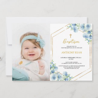 Convites Blue Boys Baptism