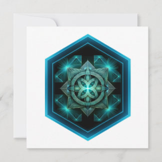 Convites Blue Celtic Knot In A Six Sided Blue Frame
