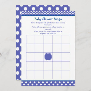 Convites Blue Chevron e Bolinhas Bingo