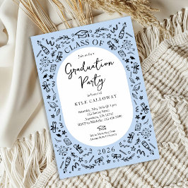 Convites Blue College Graduation Invitation