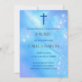 Convites Blue Cross Spain Invitación de Bautizo