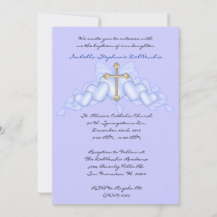 Convites Blue CUTE Communion/Baptism Invite