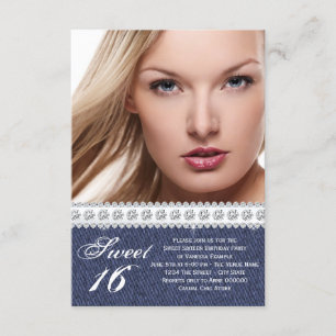 Convites Blue Denim e Diamond Sweet Party