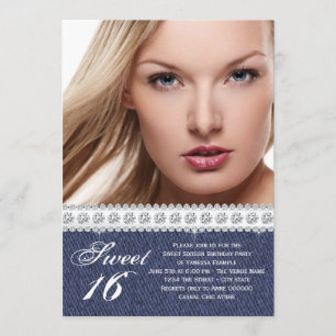 Convites Blue Denim e Diamond Sweet Party
