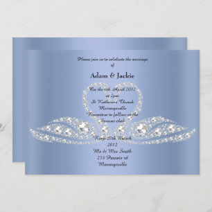Convites BLUE Diamond SWAN ELEGANT WEDDING