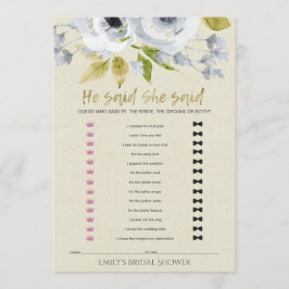 CONVITES BLUE FLORAL DISSE QUE ELA DISSE QUE CHÁ DE PANELA 