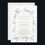 Convites  blue foliage wedding acrylic invitation<br><div class="desc">blue foliage wedding invitation</div>