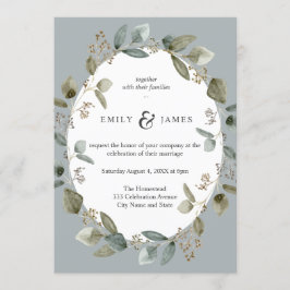 Convites Blue Green Watercolor Greeney Deixa Casamento