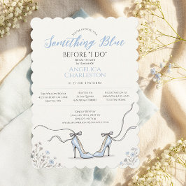 Convites Blue Heels Something Blue Bridal Shower Invitation