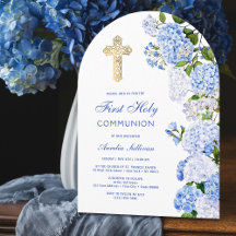 Blue Hydrangea Arch First Communtion