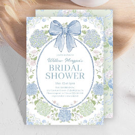 Convites Blue Hydrangea Bridal Shower Invitation