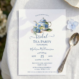 Convites Blue Hydrangea Bridal Tea Party