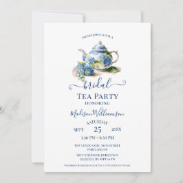Convites Blue Hydrangea Bridal Tea Party