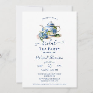 Convites Blue Hydrangea Bridal Tea Party