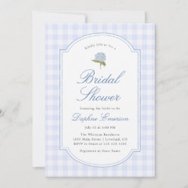 Convites Blue Hydrangea Floral Bridal Shower
