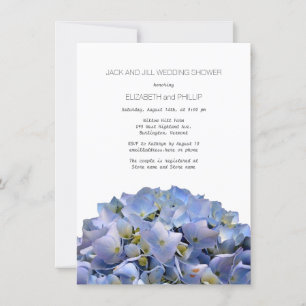 Convites Blue Hydrangea Jack e Jill Chá de casamento