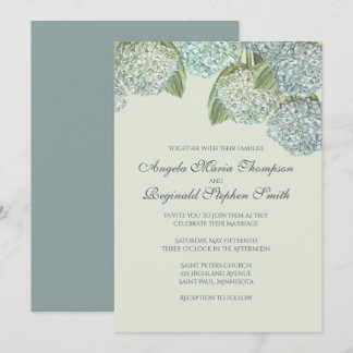 Convites Blue Hydrangea/ Sage Green
