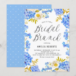 Convites Blue Hydrangeas Winter Floral Bridal Brunch