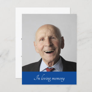 Convites Blue In Loving Memory (Memória Azul no Amor) - Fot