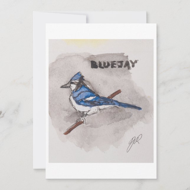 Convites Blue Jay Greeting Card (Frente)