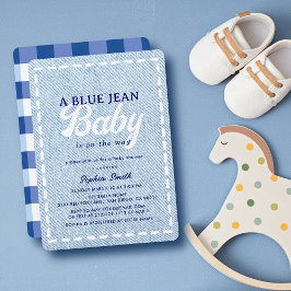 Convites Blue Jean Baby Boy Baby Shower