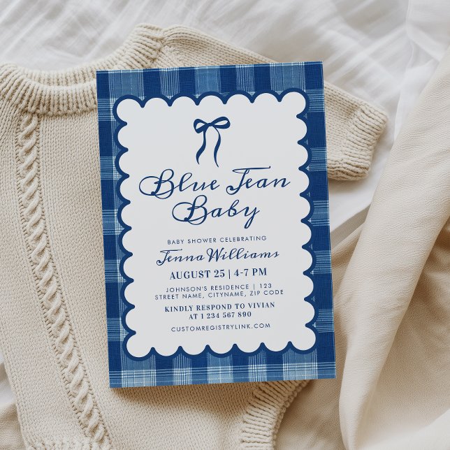 Convites Blue Jean Boy Baby Shower  (Criador carregado)