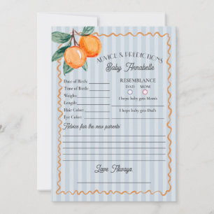 Convites Blue Little Cutirus Citrus Chá Advice for Baby