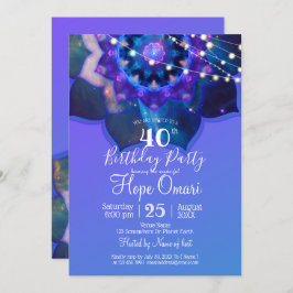 Convites Blue Lotus Mandala