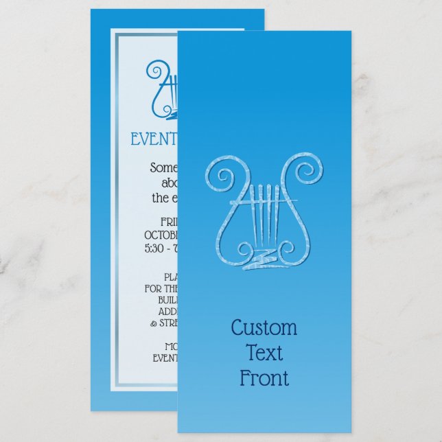 Convites Blue Lyre (Frente/Verso)