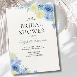 Convites Blue Mediterranean Lemon Bridal shower