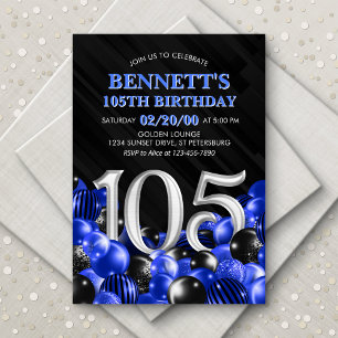 Convites Blue Mens 105º aniversário