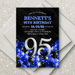 Convites Blue Mens 95º aniversário